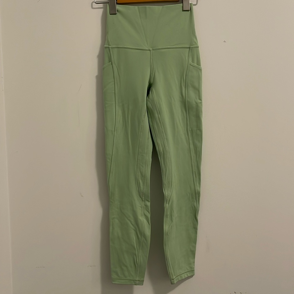 lululemon align pant 25” in creamy mint
